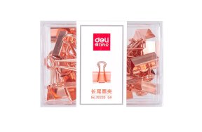DELI 78200 BINDER CLIPS ROSE GOLD 19mm 25pcs
